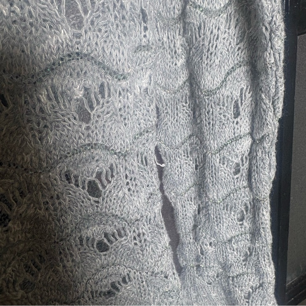 Maurices Gray Open Knit Lightweight Sweater Size Large - Picture 7 of 10